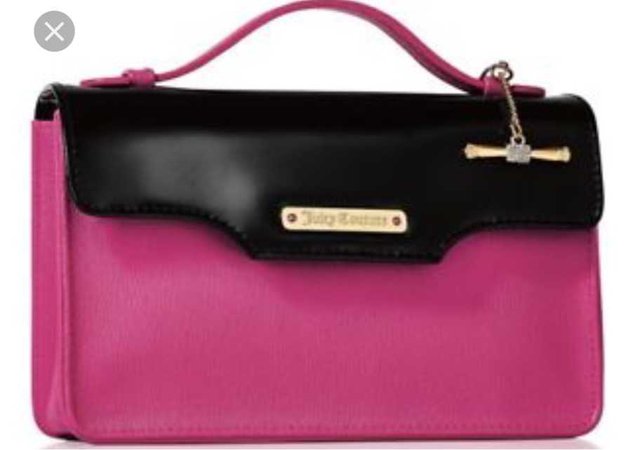 black and pink purse