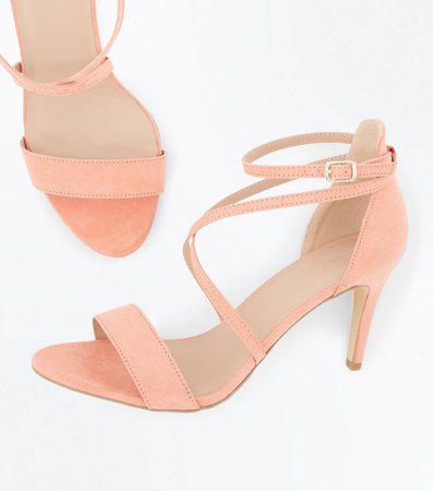 Coral Suedette Strappy Stiletto Sandals | New Look
