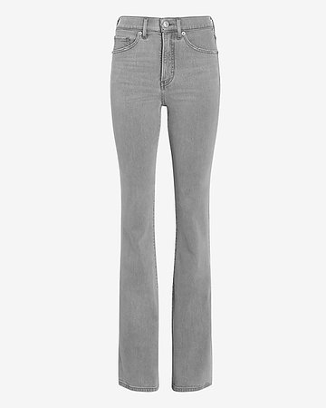 High Waisted Gray Bootcut Jeans | Express