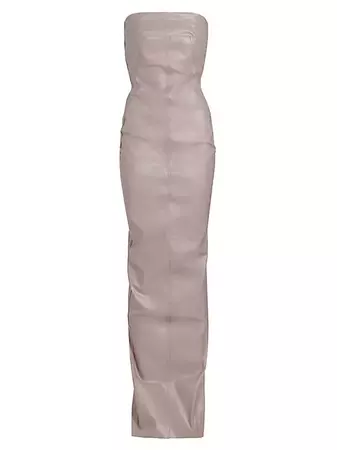 Shop Rick Owens Strapless Coated Bustier Gown | Saks Fifth Avenue