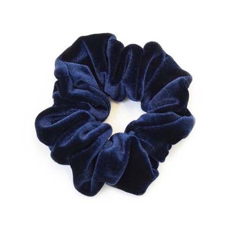 navy blue velvet scrunchie