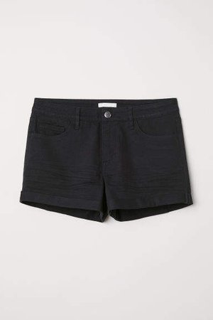 Short Twill Shorts - Black