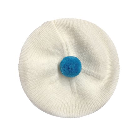 White Beret knit hat