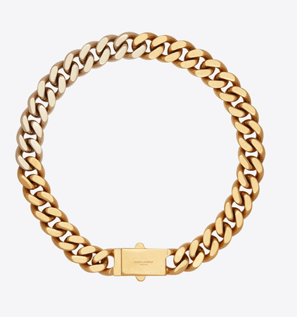 Saint Laurent Gold and Silver tone necklace