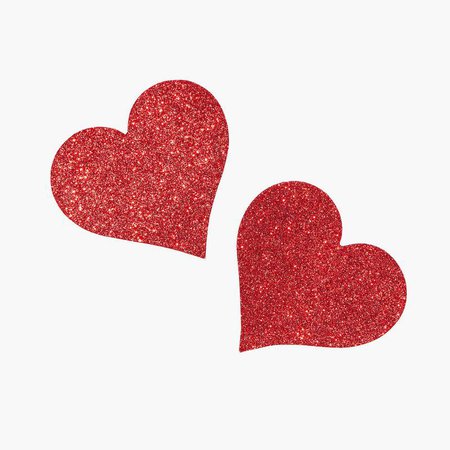 Savage x Fenty | Glitter Heart Pasties Gogi Berry Red