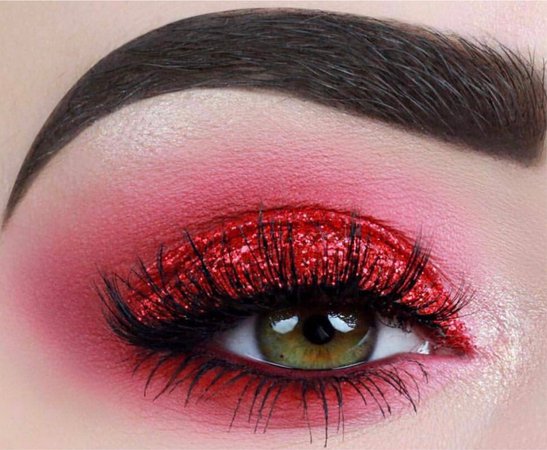Red Glitter Eyeshadow