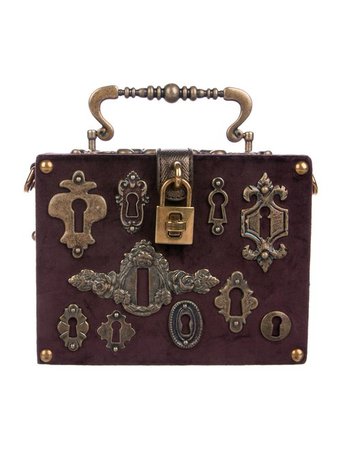 Dolce & Gabbana Embellished Suede Box Bag - Handbags - DAG118000 | The RealReal