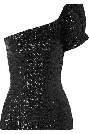 Isabel Marant | Ocha one-shoulder sequined stretch-tulle top | NET-A-PORTER.COM