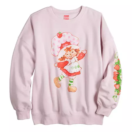 Juniors' Strawberry Shortcake Graphic Fleece Sweatshirt