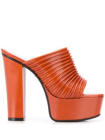 *clipped by @luci-her* orange Givenchy platform mules with Express Delivery - Farfetch