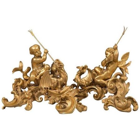 19th century french figural cherubs & dragons