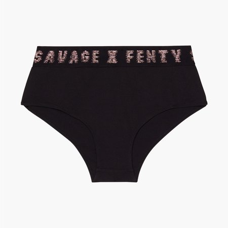 Savage x Fenty | Savage X Booty Short in Black Caviar