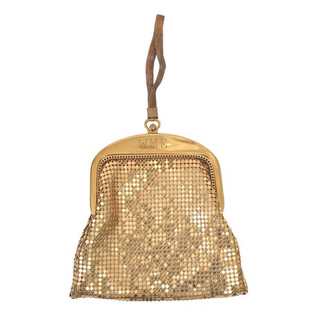 Whiting and Davis Gold Mesh Bag For Sale at 1stDibs