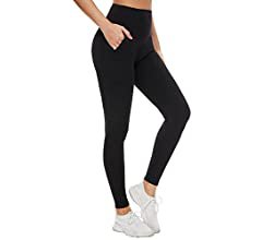 Amazon.com : Leggings with Pockets for Women - Buttery Soft Non See Through Yoga Pants High Waist Tummy Control Workout Athletic Tights (Black/Black, Small-Medium) : Clothing, Shoes & Jewelry