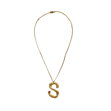 JESSICABUURMAN – ONTYN Letter S Embellished Necklace - Small