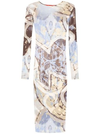 OpéraSPORT semi-sheer abstract-print dress with Express Delivery - FARFETCH