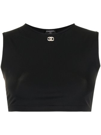 Chanel Pre-Owned 1995 Interlocking CC Cropped Vest - Farfetch