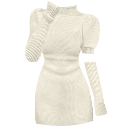 puff sleeved knit set ✿ by noxexit shop
