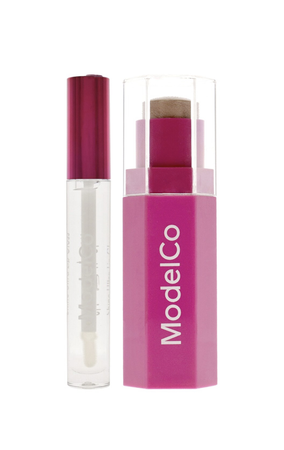 ModelCo Women's Glow Highlighter Stick With Shine Ultra Lip Gloss