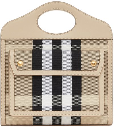 Mini Check Pocket Shoulder Bag