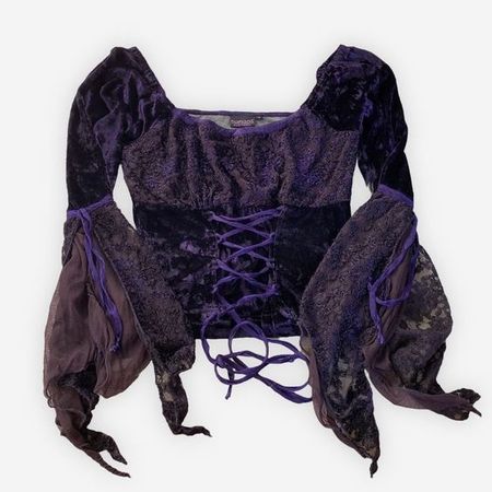 Purple corset top medieval witchy