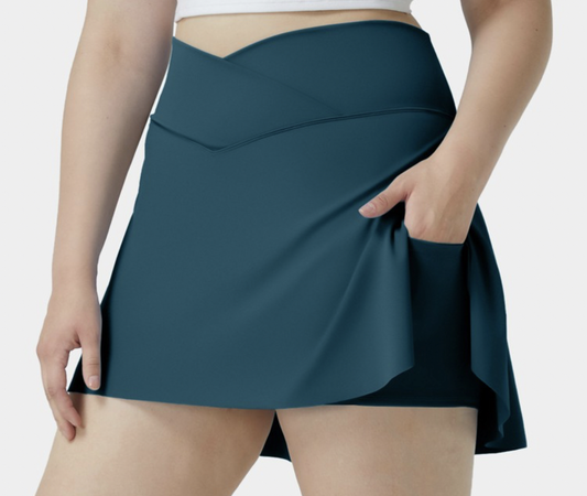 Everyday Cloudful® Air Crossover Side Pocket 2-in-1 Ten- nis Plus Size Skirt-Lucid— Halara legion blue