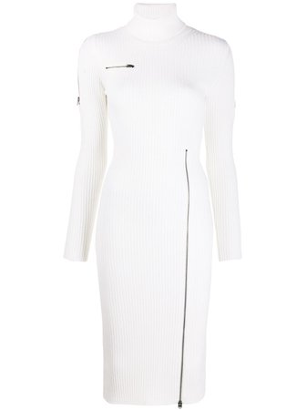 Tom Ford Contrasting Zips Knitted Turtleneck Dress - Farfetch