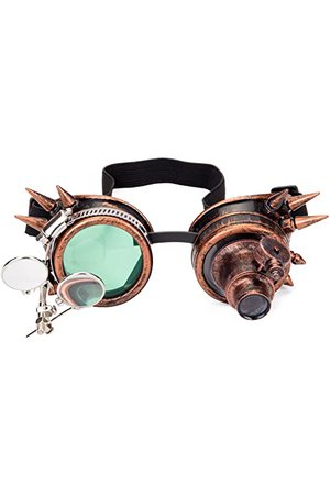 Amazon.com: FOCUSSEXY Vintage Glasses Rave Crystal Prism Personality Steampunk Goggle Bronze : Clothing, Shoes & Jewelry
