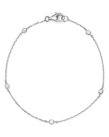 AQUA Sterling Silver Thin Chain Bracelet - 100% Exclusive | Bloomingdale's