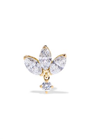 Maria Tash | 6mm 18-karat gold diamond earring | NET-A-PORTER.COM