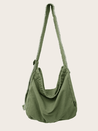 green hobo canvas bag purse