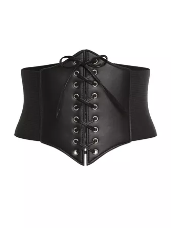 Lace Up Faux Leather Corset BeltFor Women-romwe