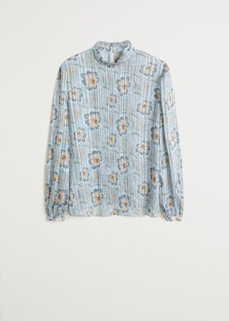 Металлизированная блузка с плиссировкой - Рубашки - Женская | Mango МАНГО Россия (Российская Федерация)