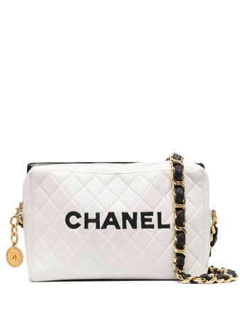 Chanel Pre-Owned 1991 Logo Patch diamond-quilted Shoulder Bag - Farfetch