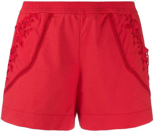 embroidered side shorts