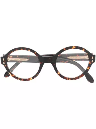 Isabel Marant Eyewear tortoiseshell-effect round-frame Glasses - Farfetch