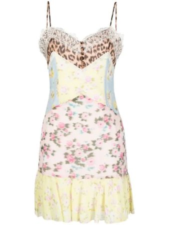 panelled lace trim camisole song blumarine