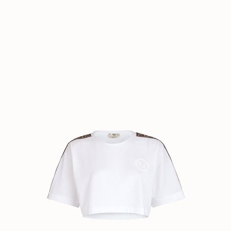 White jersey T-shirt - T-SHIRT | Fendi
