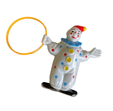 PLASTIC CLOWN DOLL 2-3/4" Vintage Circus Clown Blow Mold Miniature Retro Birthday Cake Deco Party Favor Hong Kong Limited Stock