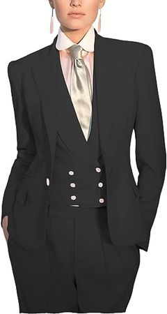 Amazon.com: Fashion Lady Suit 3 Piece Office Professional Women Suit Set Wedding Tuxedos Party (Blazer+Vest+Pants) : Clothing, Shoes & Jewelry