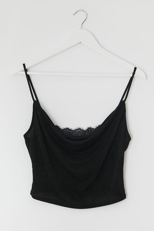 UO Violeta Lace Trim Cowl Neck Cami | Urban Outfitters