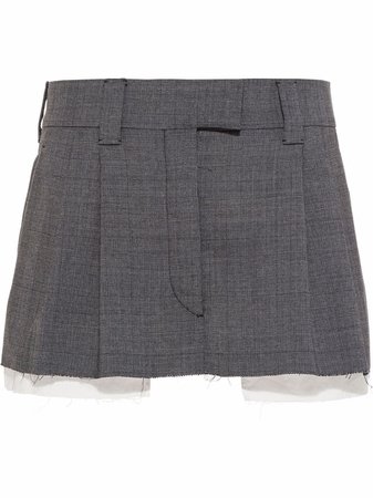 Miu Miu Prince-Of-Wales Check Mini Skirt - Farfetch