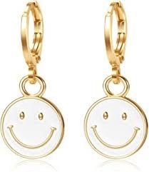 smiley face earrings
