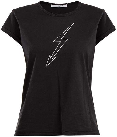 GIVENCHY Lightning bolt-print cotton T-shirt | Fashmates.com