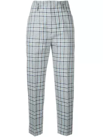 H BEAUTY&YOUTH high-rise checked trousers
