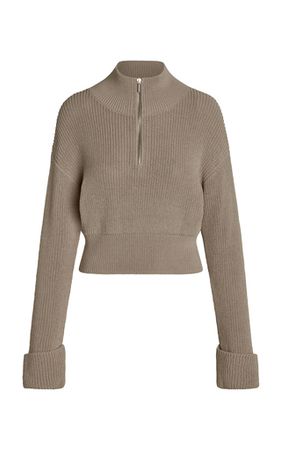 Leda Ribbed-Knit Stretch-Cotton Top By Aya Muse | Moda Operandi