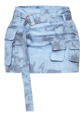 blue cargo skirt