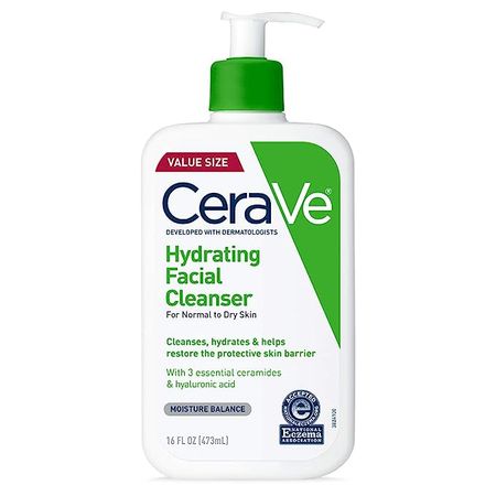 Amazon.com: CeraVe Hydrating Facial Cleanser | Moisturizing Non-Foaming Face Wash with Hyaluronic Acid, Ceramides and Glycerin | Fragrance Free Paraben Free | 16 Fluid Ounce : Beauty & Personal Care