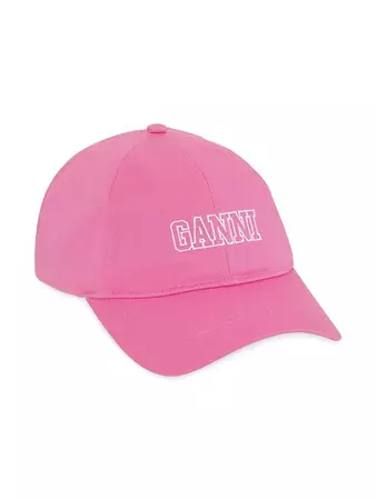 Shop GANNI Embroidered Logo Baseball Cap | Saks Fifth Avenue