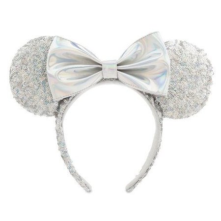 Minnie Mouse Glitter and Sequin Ear Headband - Mirror Metallic